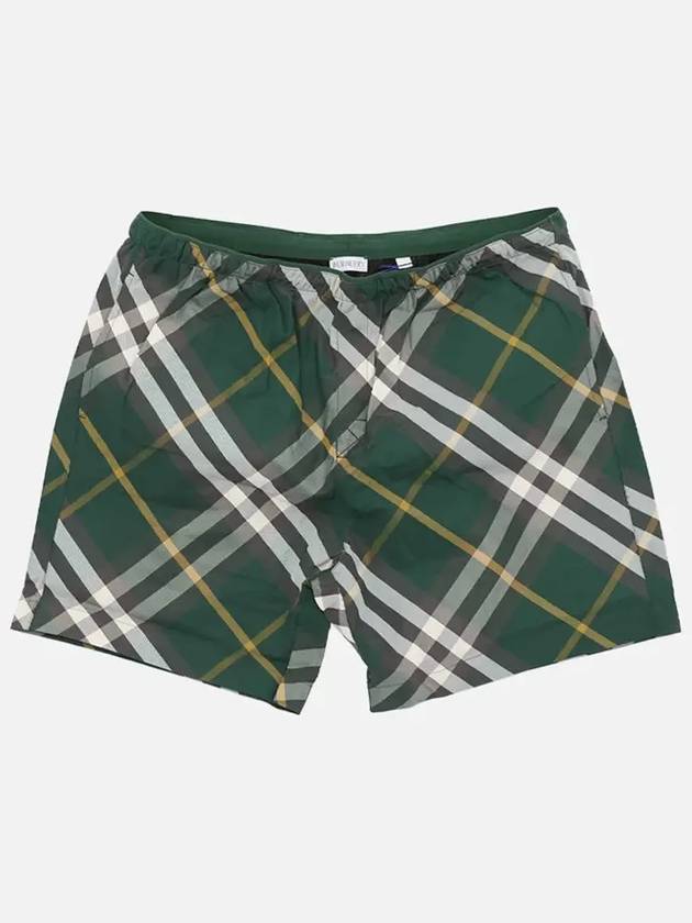 Check Twill Swim Shorts Green - BURBERRY - BALAAN 4