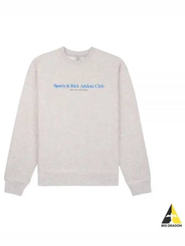 Athletic Club Crewneck Heather GrayOcean CRAW2360HG - SPORTY & RICH - BALAAN 1