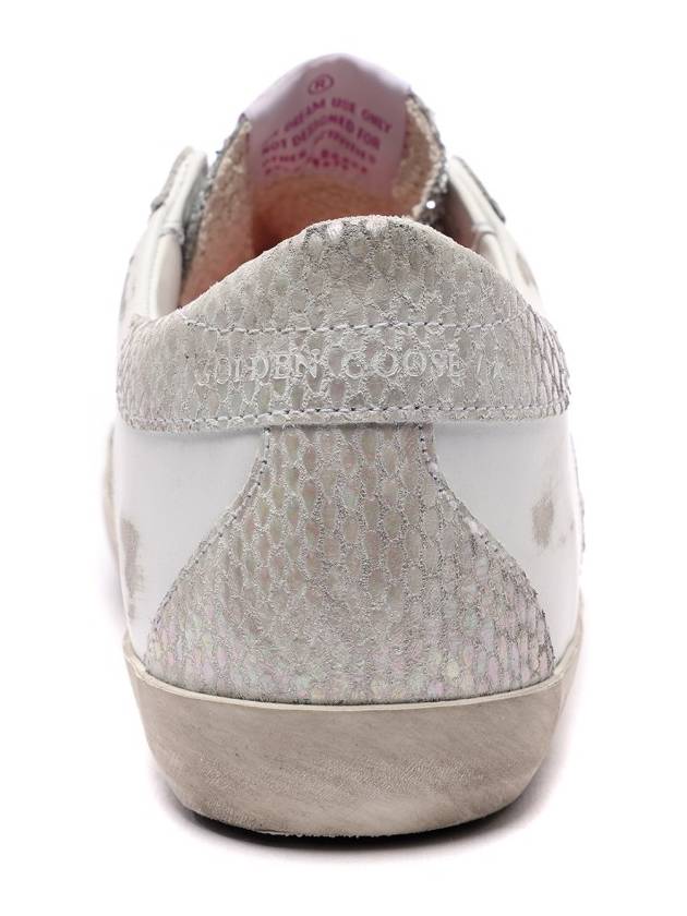 Superstar Glitter Low Top Sneakers Silver White - GOLDEN GOOSE - BALAAN 5