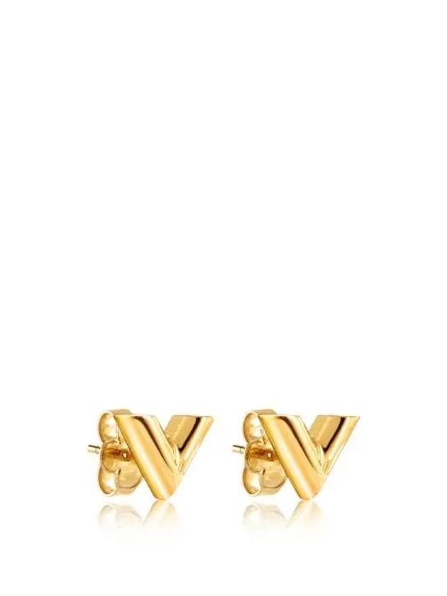 Essential V Stud Earrings Gold - LOUIS VUITTON - BALAAN 3