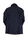 Women's Diamond Quilted Thermoregulated Check Jacket Midnight - BURBERRY - BALAAN 3