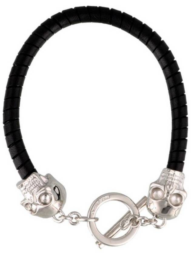 Double Skull Bracelet Silver - ALEXANDER MCQUEEN - BALAAN 3