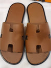 Izmir Leather Slippers Gold - HERMES - BALAAN 4