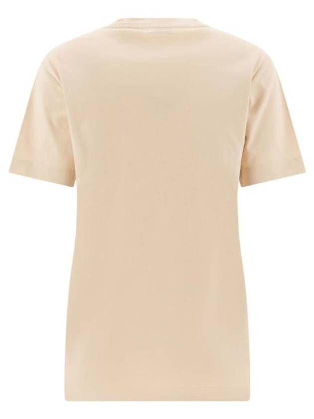 Check Label Cotton Short Sleeve T-Shirt Beige - BURBERRY - BALAAN 3