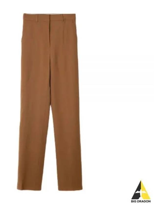 Quasar Virgin Wool Straight Pants Brown - MAX MARA - BALAAN 2