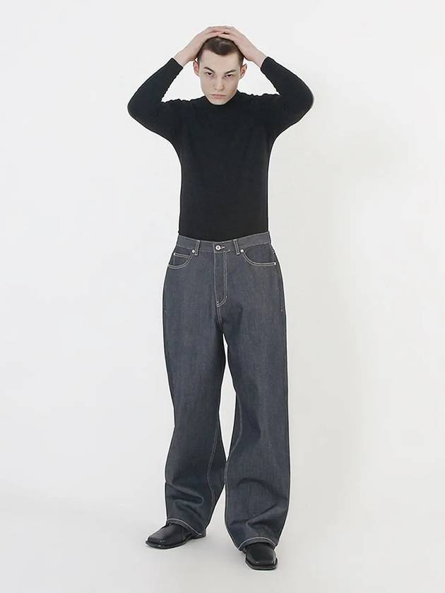 Non Faded Salvage Denim Pants Indigo - CHANCE'S NOI - BALAAN 1