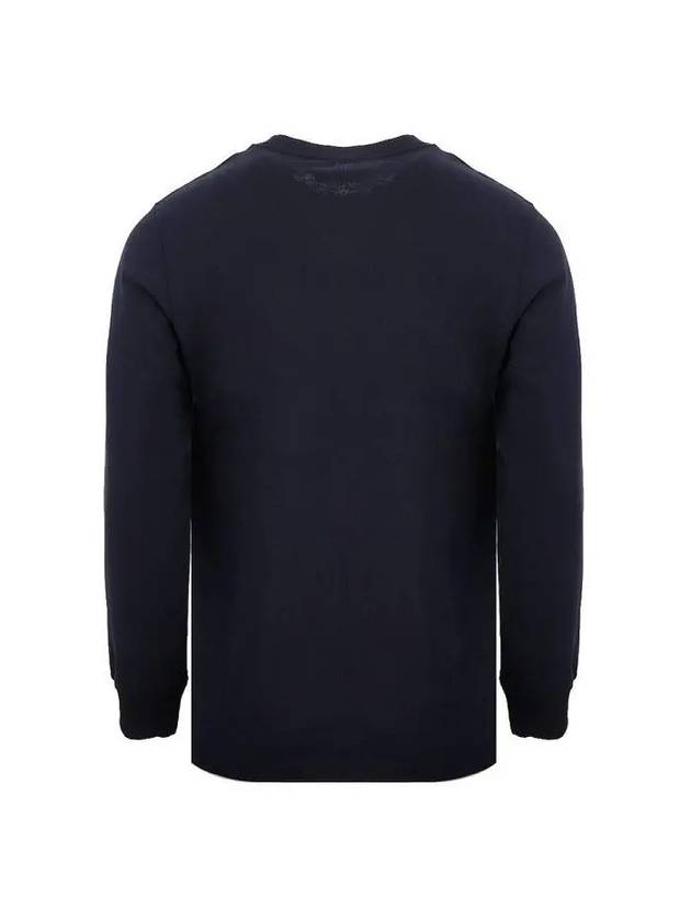 Embroidered logo long sleeve tshirt navy E21HJ005 701 - AMI - BALAAN 3