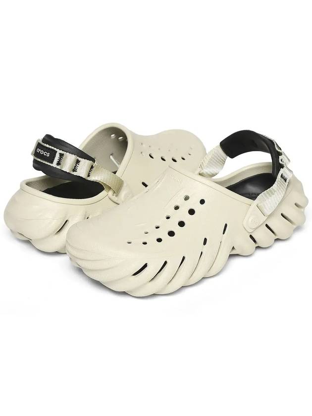 Echo Clog Sandals Beige - CROCS - BALAAN 7