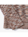 Multi-color ribbed crop knit multi-brown - NOIRER FOR WOMEN - BALAAN 5