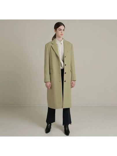 RS9seoul Cashmere 10 Wool 90 Double Coat Latte Green - RS9SEOUL - BALAAN 2