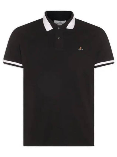 Classic ORB Logo Polo Shirt Black - VIVIENNE WESTWOOD - BALAAN 2