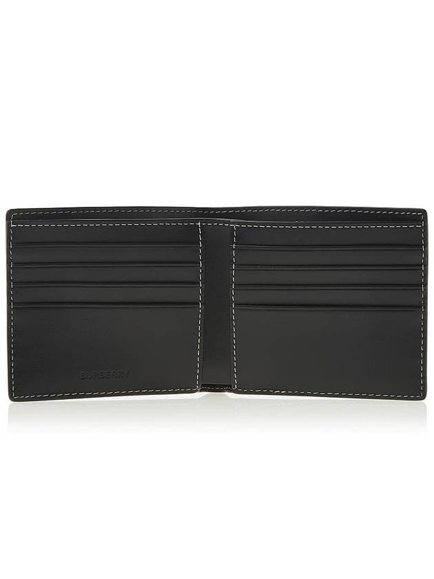 Check Leather International Bifold Wallet Dark Birch Brown - BURBERRY - BALAAN 11