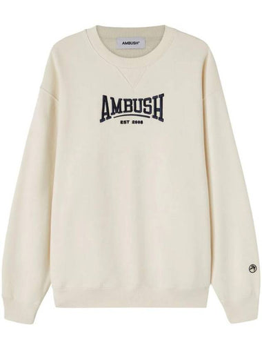 logo embroidered orGANNIc cotton sweatshirt BMBA001S24FLE0013145 - AMBUSH - BALAAN 1