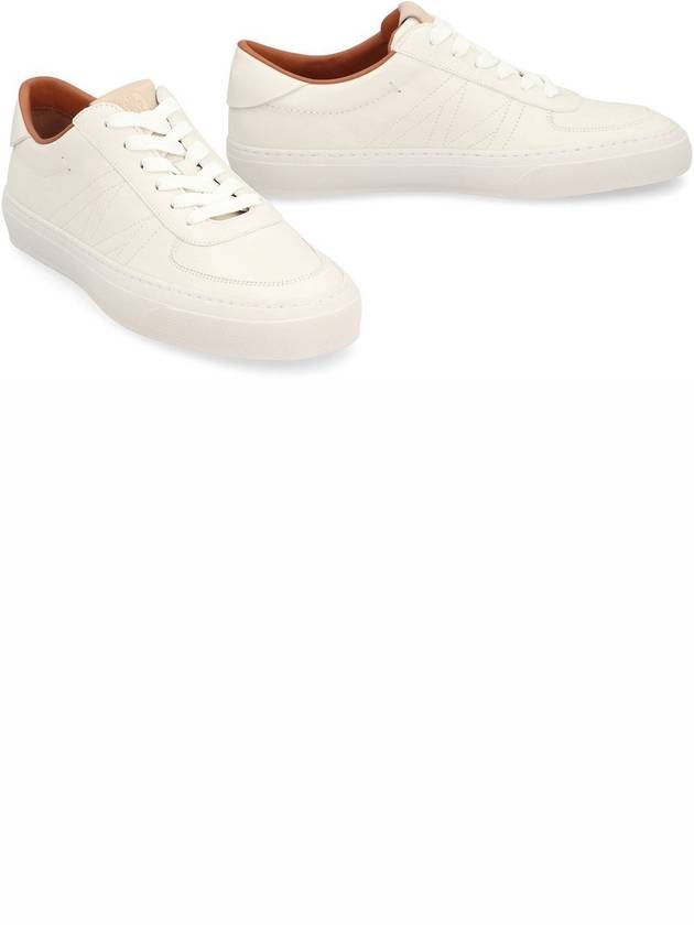 Leather Low Top Sneakers White - MONCLER - BALAAN 4