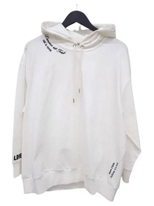 Logo Print Cotton Hoodie White - STELLA MCCARTNEY - BALAAN 1