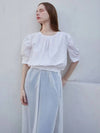 Reve Shirring Half Blouse White - LESEIZIEME - BALAAN 2