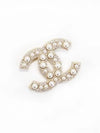 Classic CC Logo Pearl Crystal Brooch Gold - CHANEL - BALAAN 4