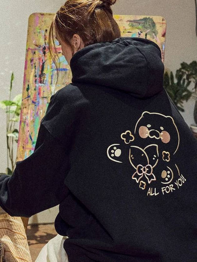 CPGN Kakao Friends Chunsik Pop Hoodie Black - CPGN STUDIO - BALAAN 2