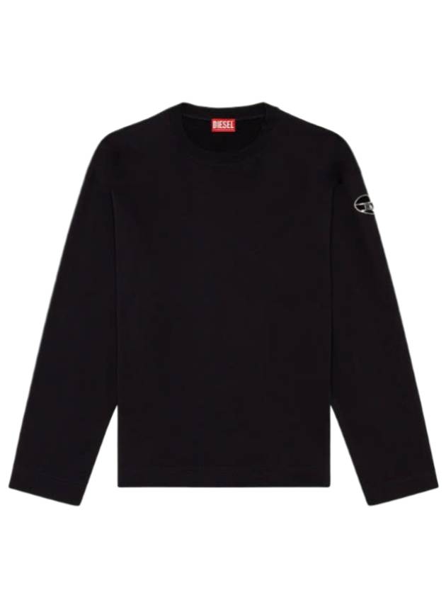 S Macsis Od Oval D Oversized Cotton Sweatshirt Black - DIESEL - BALAAN 2