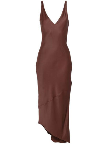 J.W. Anderson V-Neck Satin Midi Dress - JW ANDERSON - BALAAN 1