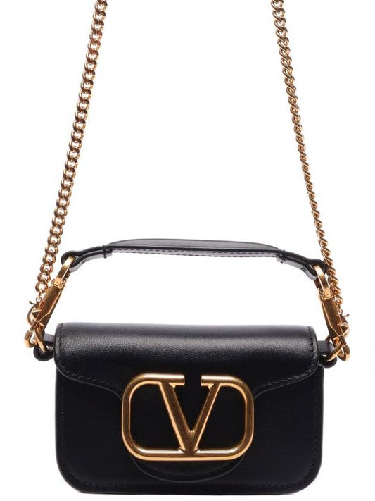 Rocco Micro Chain Shoulder Bag Black - VALENTINO - BALAAN 2