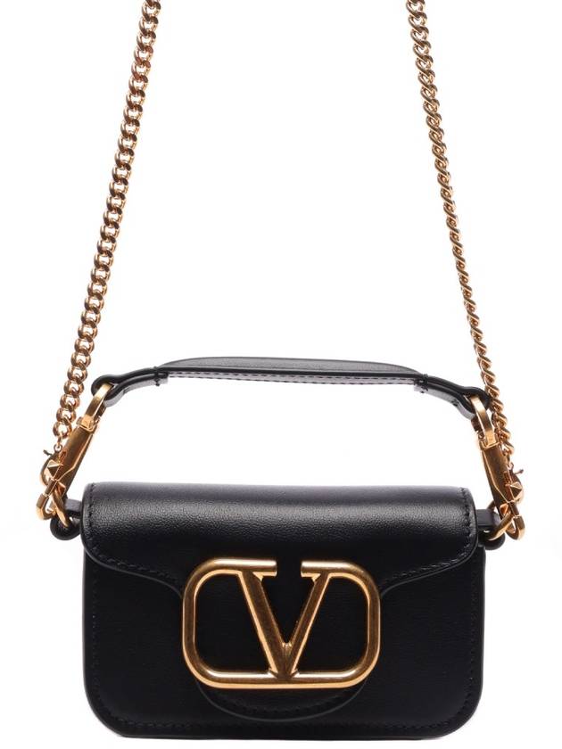 Rocco Micro Chain Shoulder Bag Black - VALENTINO - BALAAN 3