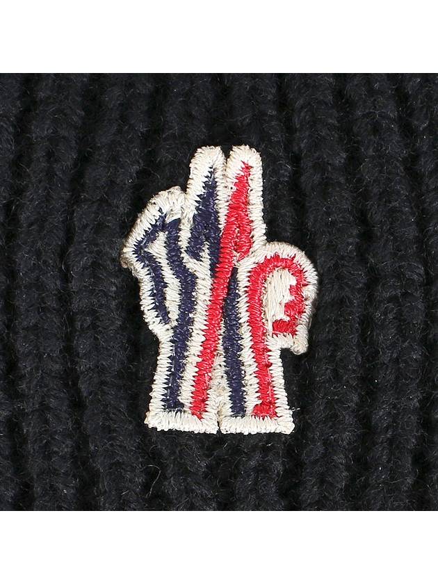 Grenoble Logo Wool Beanie 3B00010 04761 999 - MONCLER - BALAAN 5