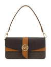 Greenwich Medium Logo Shoulder Bag Brown - MICHAEL KORS - BALAAN 1