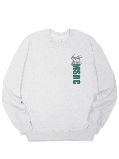 Central Logo Sweatshirt Evergreen Melange Grey - MONSTER REPUBLIC - BALAAN 1