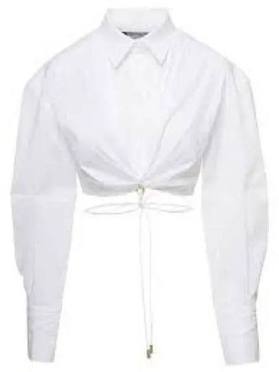 La Chemise Plidao Crop Shirt White - JACQUEMUS - BALAAN 2