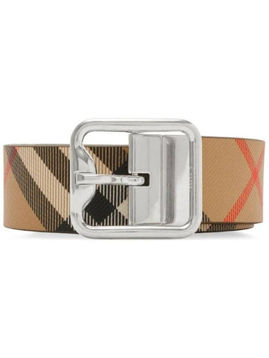 Check B Reversible Buckle Belt Beige - BURBERRY - BALAAN 1