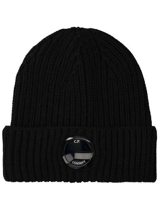 Wool Beanie Black - CP COMPANY - BALAAN.