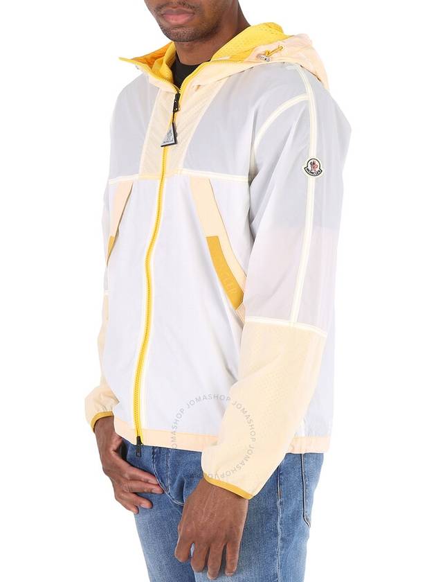 Doi Lightweight Hooded Windbreaker White Yellow - MONCLER - BALAAN 4