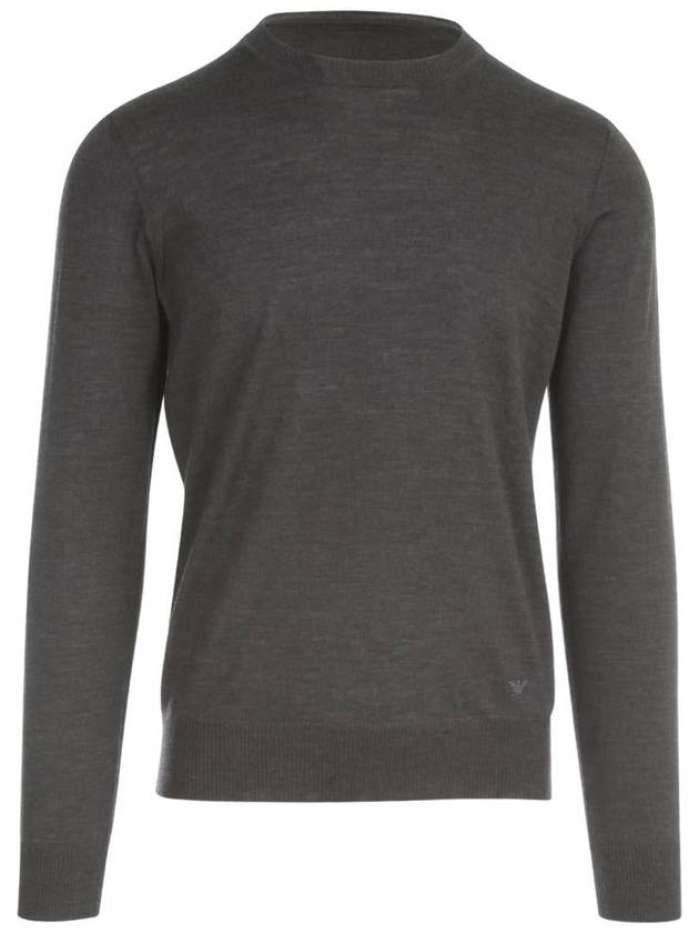 Men's Wool Knit Top Black - EMPORIO ARMANI - BALAAN 2