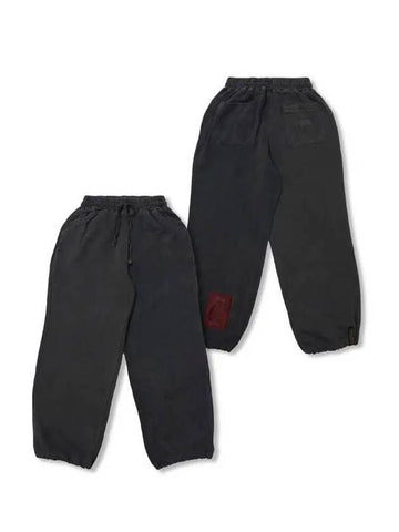 Insideout Docking Pigment Washed Wide Jogger Pants Charcoal - STIGMA - BALAAN 1