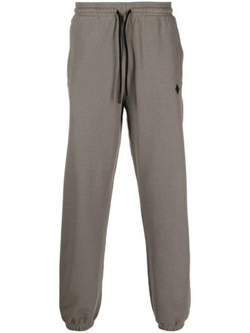 Cross Relaxed Drawstring Track Pants Grey - MARCELO BURLON - BALAAN 1