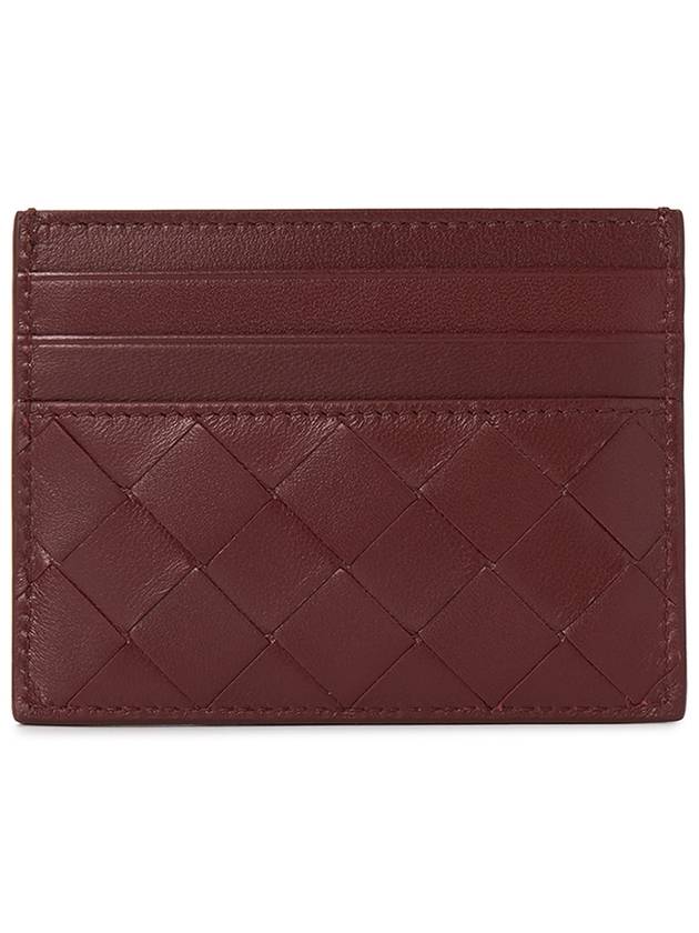 Intrecciato Leather Card Wallet Cherry Gold - BOTTEGA VENETA - BALAAN 3