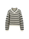 Striped open knit sweater K2239 - GANNI - BALAAN 2