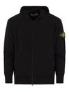 Wappen Padded Zipper Hooded Cotton Cardigan Black - STONE ISLAND - BALAAN 2