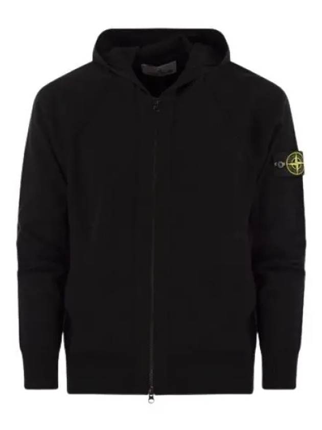 Wappen Padded Zipper Hooded Cotton Cardigan Black - STONE ISLAND - BALAAN 2