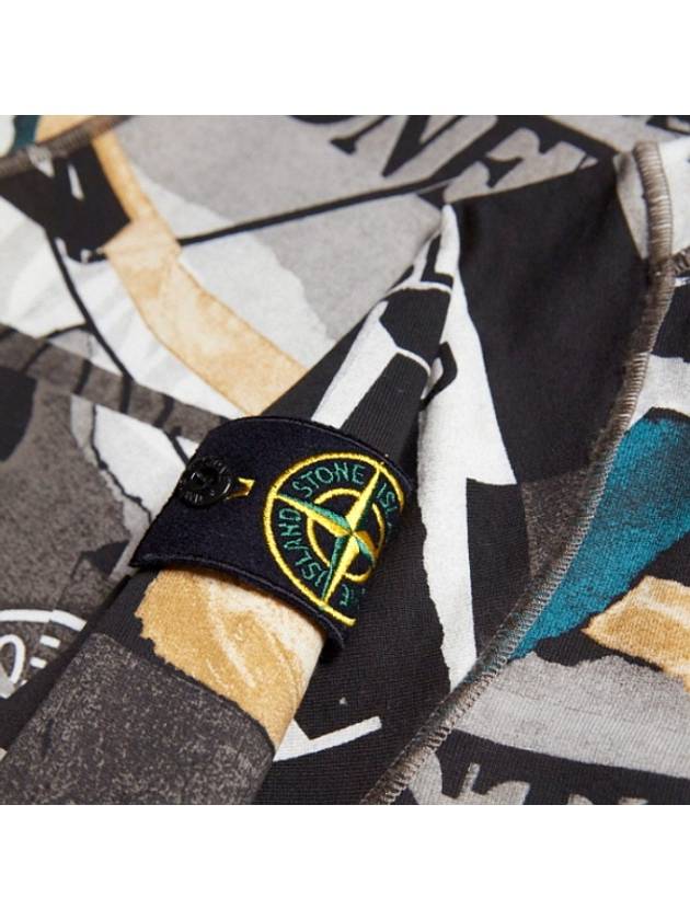 Waffen Patch Collage Effect Sweatshirt Sweatshirt Blue Multi - STONE ISLAND - BALAAN 6