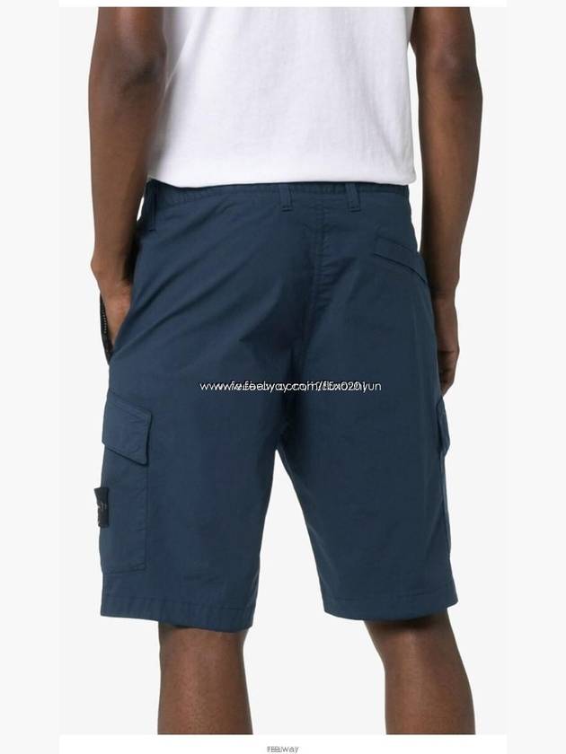 Men's Wappen Patch Bermuda Cargo Shorts Navy - STONE ISLAND - BALAAN 8