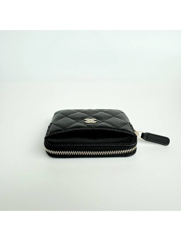 Gold Zipper Classic Grained Calfskin Card Holder Black - CHANEL - BALAAN 6