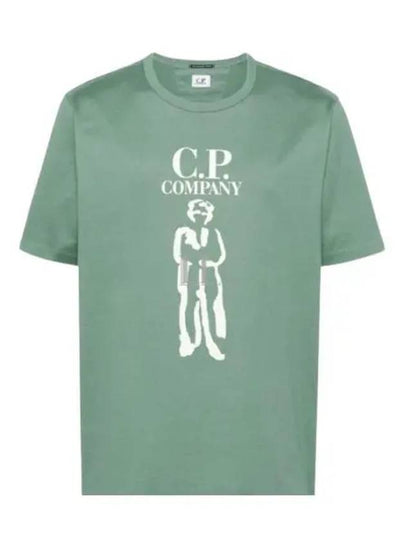 30/2 Mercerized Jersey Twisted British Sailor Short Sleeve T-Shirt Green - CP COMPANY - BALAAN 2