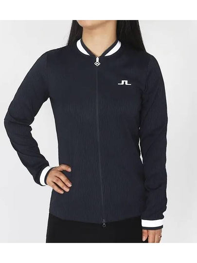 Women's Leonor Mid Layer Golf Zip-Up Jacket Navy - J.LINDEBERG - BALAAN 2