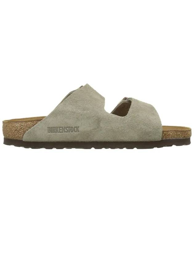 Arizona Suede Leather Slippers Taupe - BIRKENSTOCK - BALAAN 3