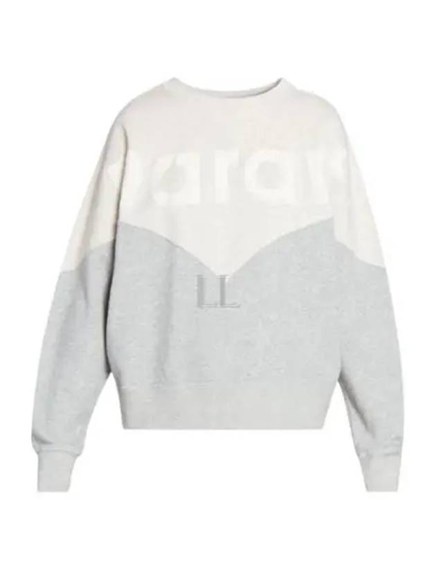 Houston Two-Tone Logo Cotton Sweatshirt Ecru Grey - ISABEL MARANT - BALAAN 2