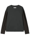 Cotton Long Sleeve T-Shirt Anthracite - MAISON MARGIELA - BALAAN 2