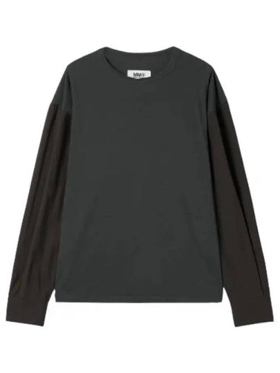 Cotton Long Sleeve T-Shirt Anthracite - MAISON MARGIELA - BALAAN 2