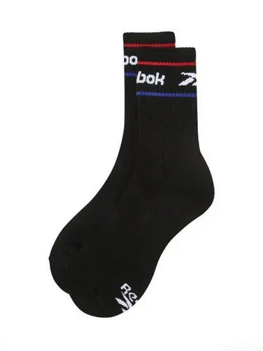 Color Logo Crew Socks Black - REEBOK - BALAAN 1